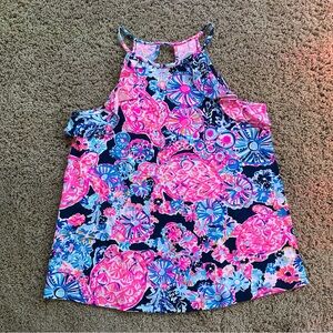Lilly Pulitzer Billie Ruffle Tank - In Turtle Amazement